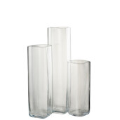 J-line Vaza inalta de sticla transparenta S