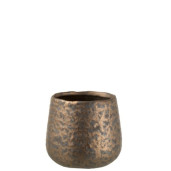 J-LINE Ghiveci rotund Ceramic Copper M