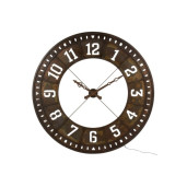 J-LINE Ceas decorativ din metal cu cifre si led