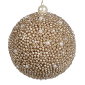 Glob de brad cu perle aurii /glitter10cm